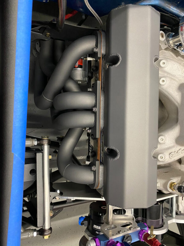 #SBR-101 - ‘67-’69 CAMARO SMALL BLOCK - ‘68-’74 NOVA SMALL BLOCK - SB Race header for stock chassis with front mounted rack & pinion. Also for Smith Racecraft, Martz & Checkered Racing front clips. - Image 2