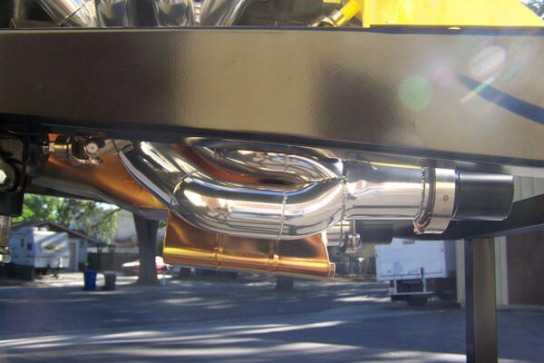 #SRSB-710 - Street Rod Small Block - SB Street Rod "Tri-Y" style header inside the frame for Vega steering or Rack and Pinion steering - Image 3