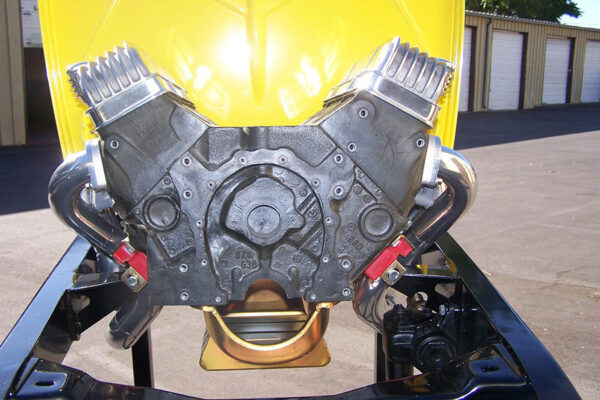#SRSB-710 - Street Rod Small Block - SB Street Rod "Tri-Y" style header inside the frame for Vega steering or Rack and Pinion steering - Image 9