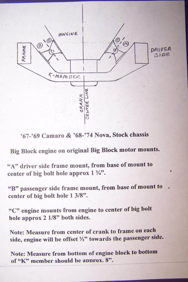 #BBPT-600 - ‘67-’69 CAMARO BIG BLOCK - ‘68-’74 NOVA BIG BLOCK - BB Pro Tour header for stock chassis with “600” or stock steering box - Image 7