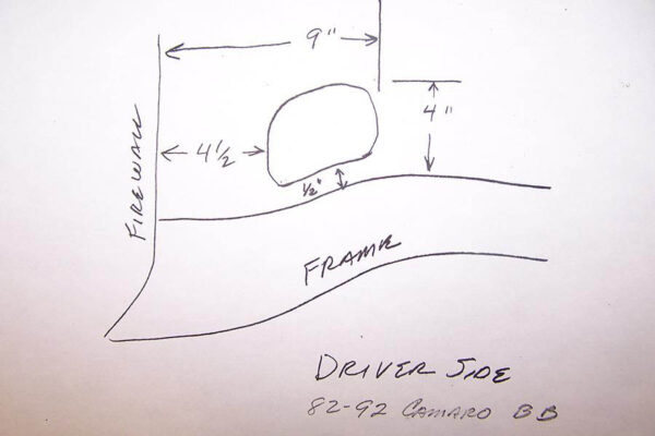 #BBR-515 - ‘82-’92 CAMARO BIG BLOCK - BB Race header for stock chassis & AJE- “K” member - Image 10