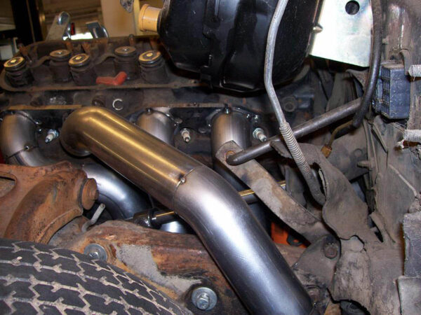 #BBR-501 - ‘67-’69 CAMARO BIG BLOCK - ‘68-’74 NOVA BIG BLOCK - BB Race header for stock chassis with rack & pinion and dry sump oil system - Image 6