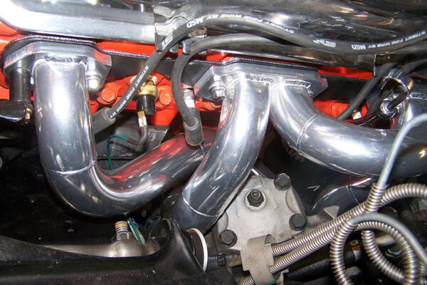 #SBPT-200 – ‘67-’69 CAMARO SMALL BLOCK – ‘68-’74 NOVA SMALL BLOCK – SB Pro Tour header for stock chassis with stock steering box. #SBPT-200A version can be made for factory AC